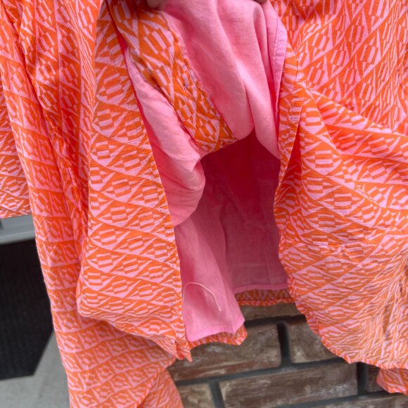 🆕 Free People | Rillo Orange Long Sleeve Mini Shirt Dress | S - Picture 9 of 16